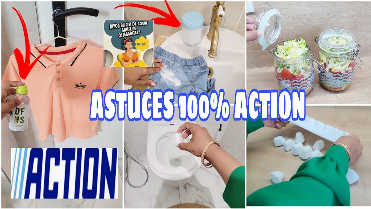 ASTUCES 100% ACTION😱ASTUCES A CONNAÎTRE #cleaninghacks #astucesaction #astucesménage #testproduits