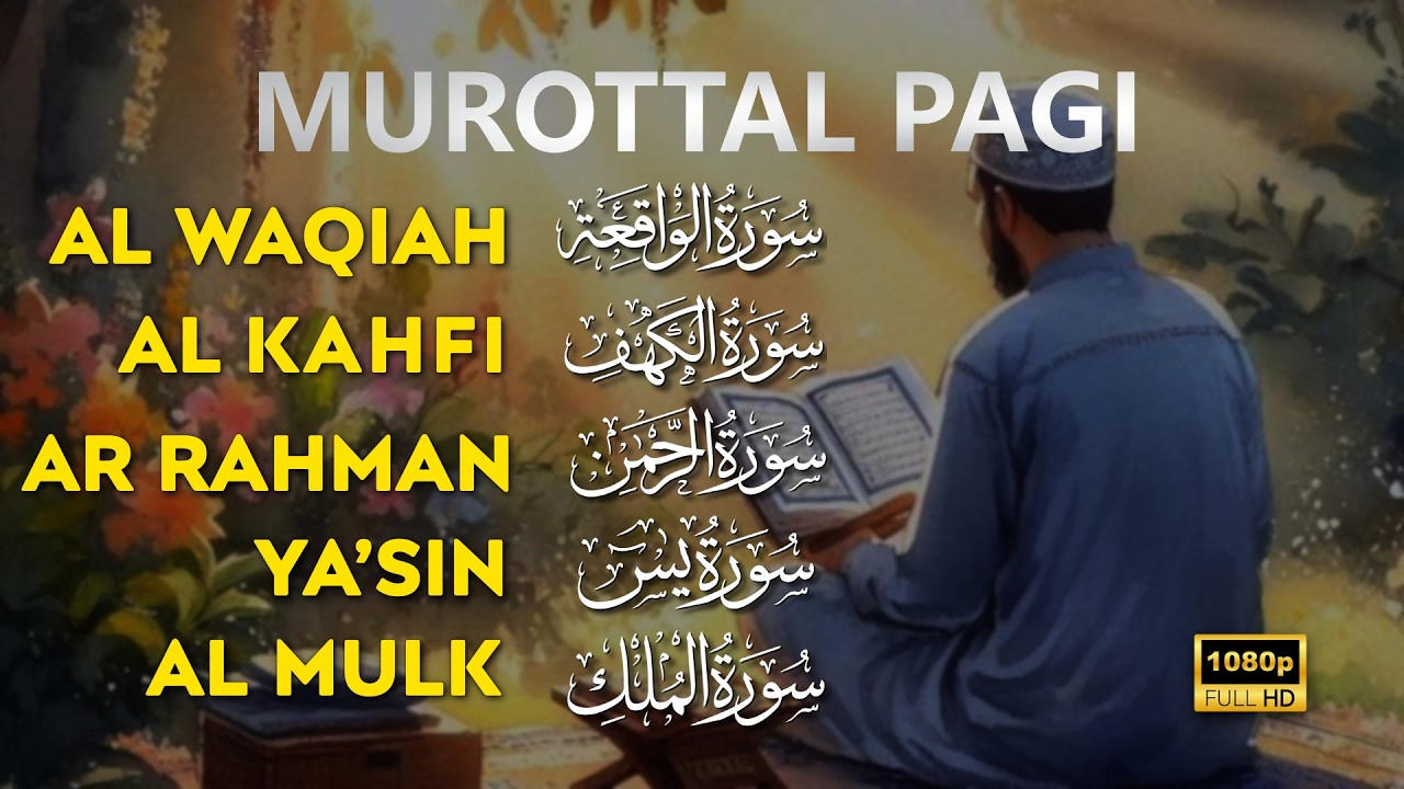 Murottal Al'Quran Di Pagi Hari | Surah Al Waqiah,Yasin,Al Kahfi,Ar Rahman,Al Mulk | Alaa Aqel