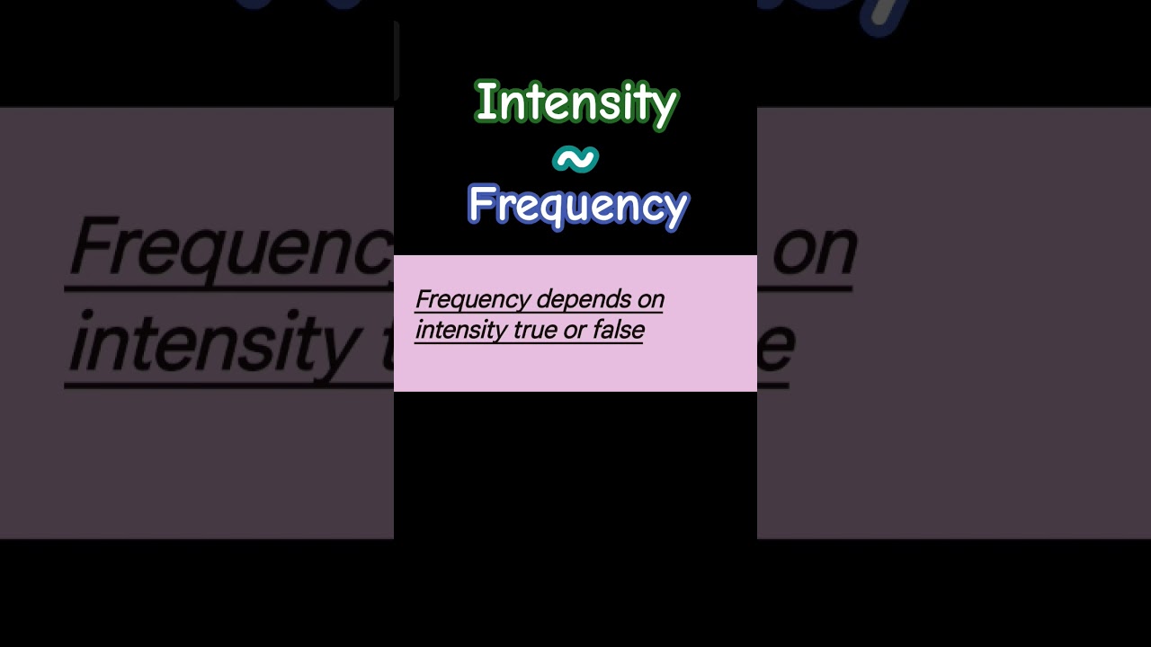 Intensity ~ Frequency 