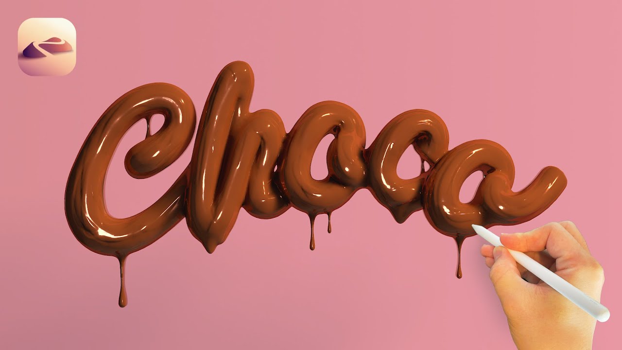 Nomad Sculpt ｜ 3D Chocolate Text Art Process（Happy Valentine's Day!）