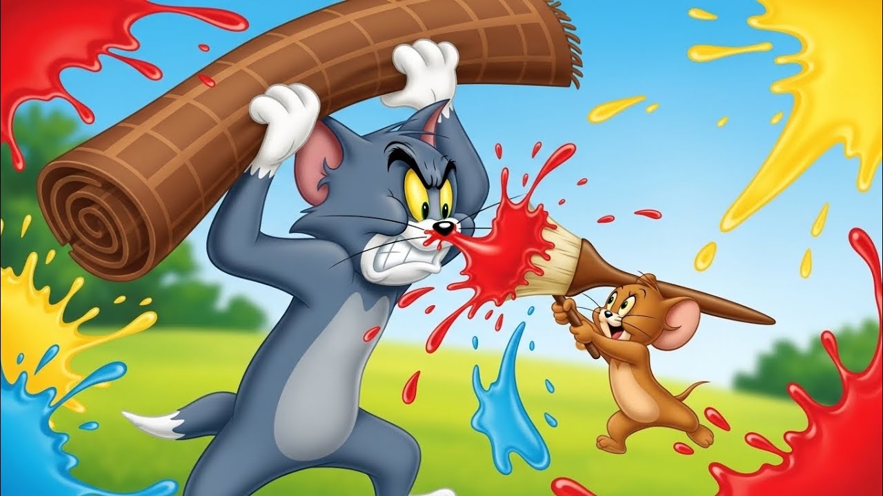 Tom and Jerry: The Ultimate Paint Battle! 🎨🖌️ | Funny Cartoon