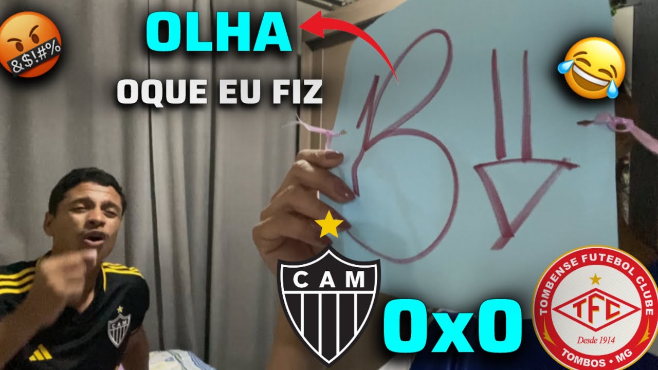 REACT ZOANDO ATLETICANO APÓS EMPATE COM TOMBENSE |REACT ATLÉTICO MG X TOMBENSE 