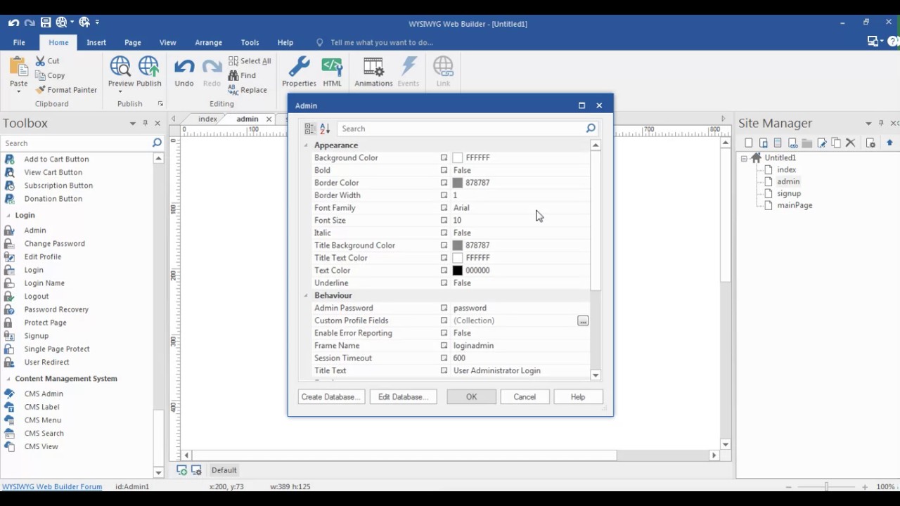 How to use WYSIWYG Web Builder with MySQL(Login Tools)
