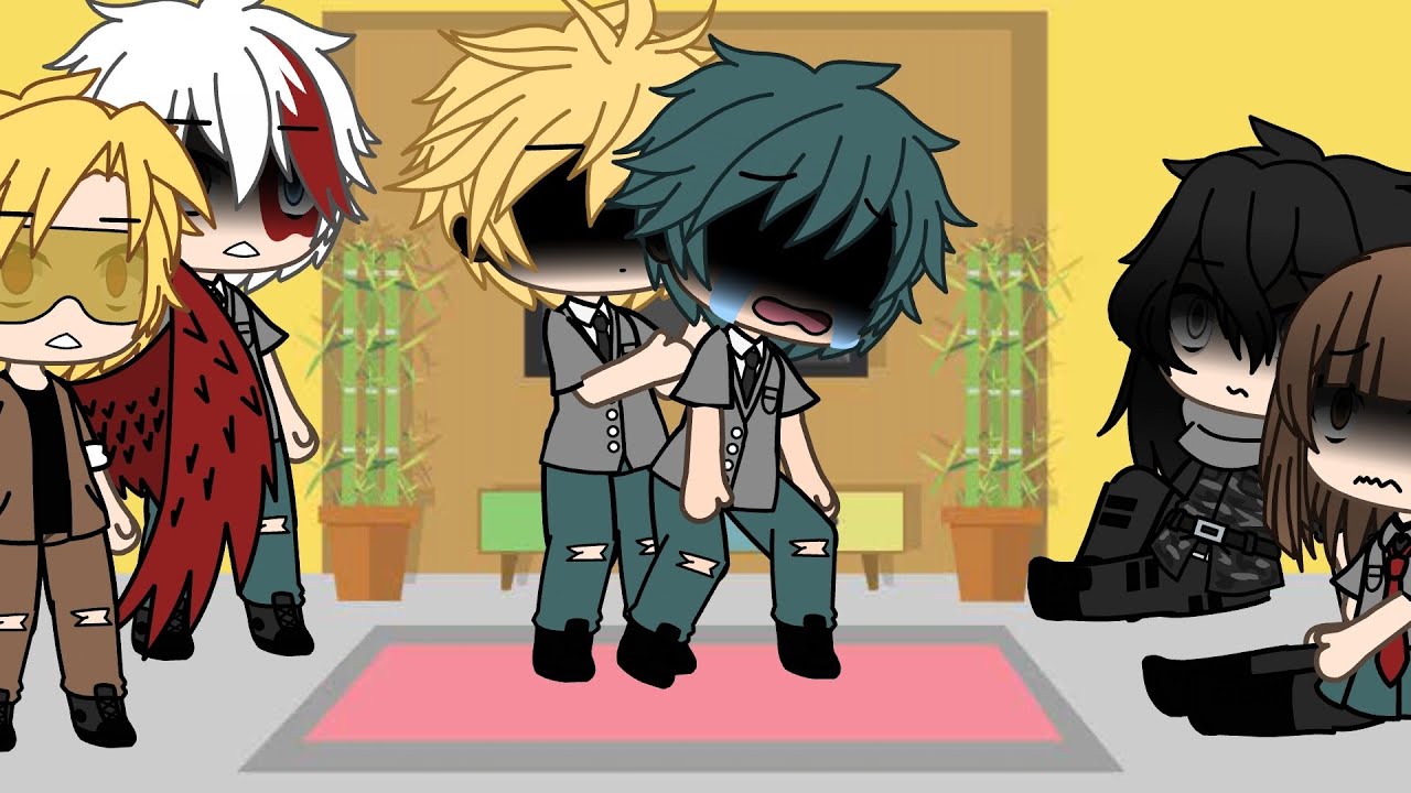 Pro heroe and mha react to happy glasses//meme//my heroe academia//sad deku//