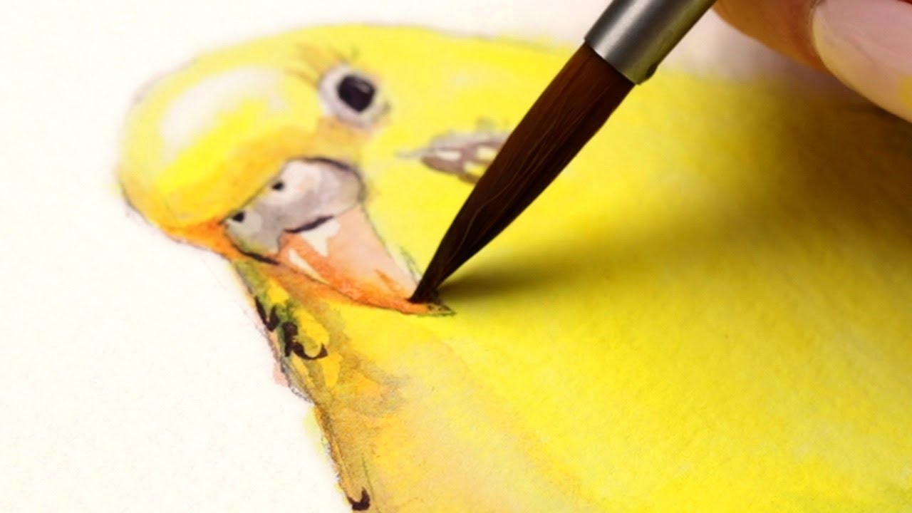 Create a Radiant Yellow Parakeet in Watercolor: Step-by-Step Drawing & Painting Tutorial