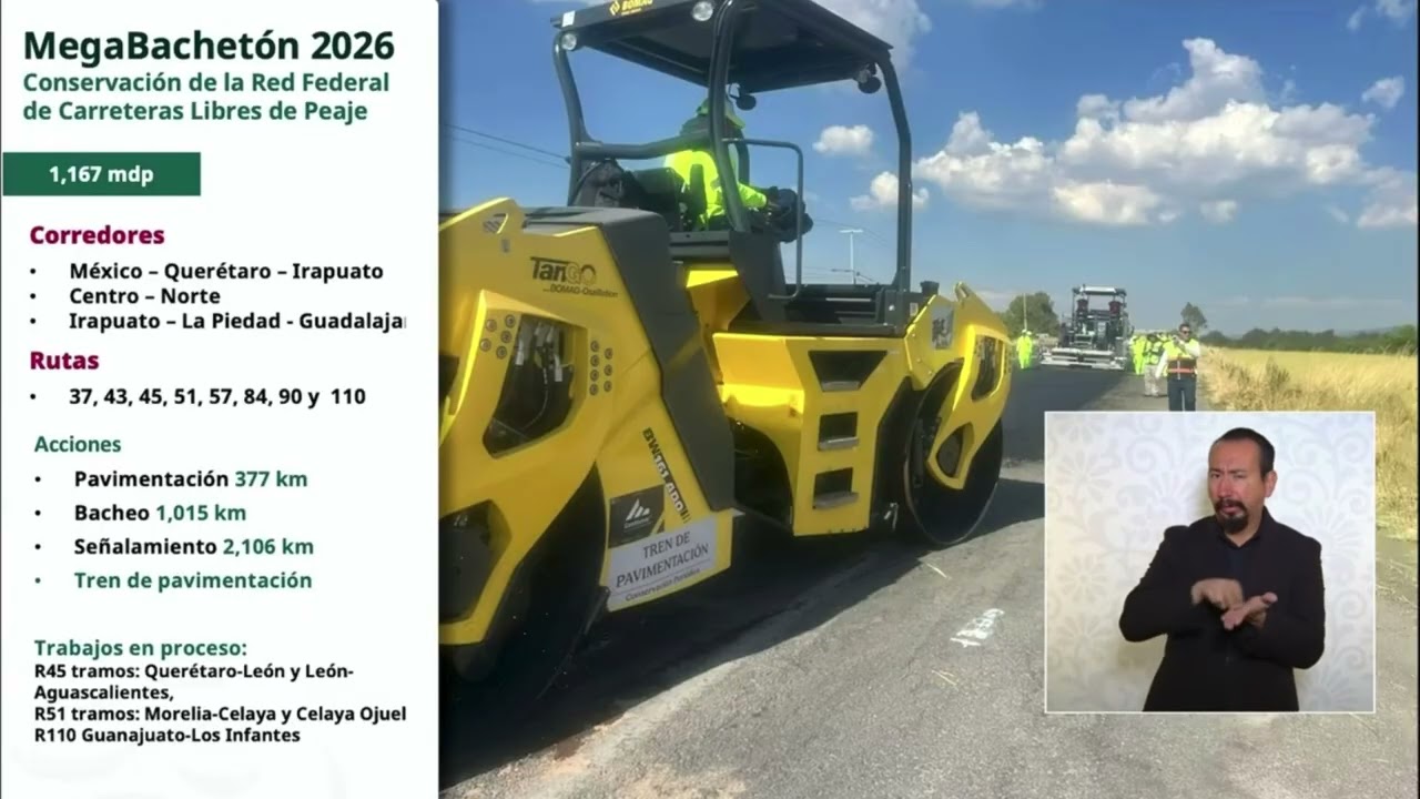 SE INTERVENDRÁN MIL 392 KM DE LA RED CARRETERA FEDERAL LIBRE DE PEAJE EN GUANAJUATO