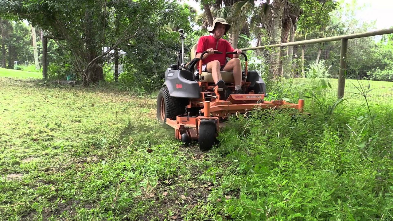 Real time mowing 3 - Tall thick grass