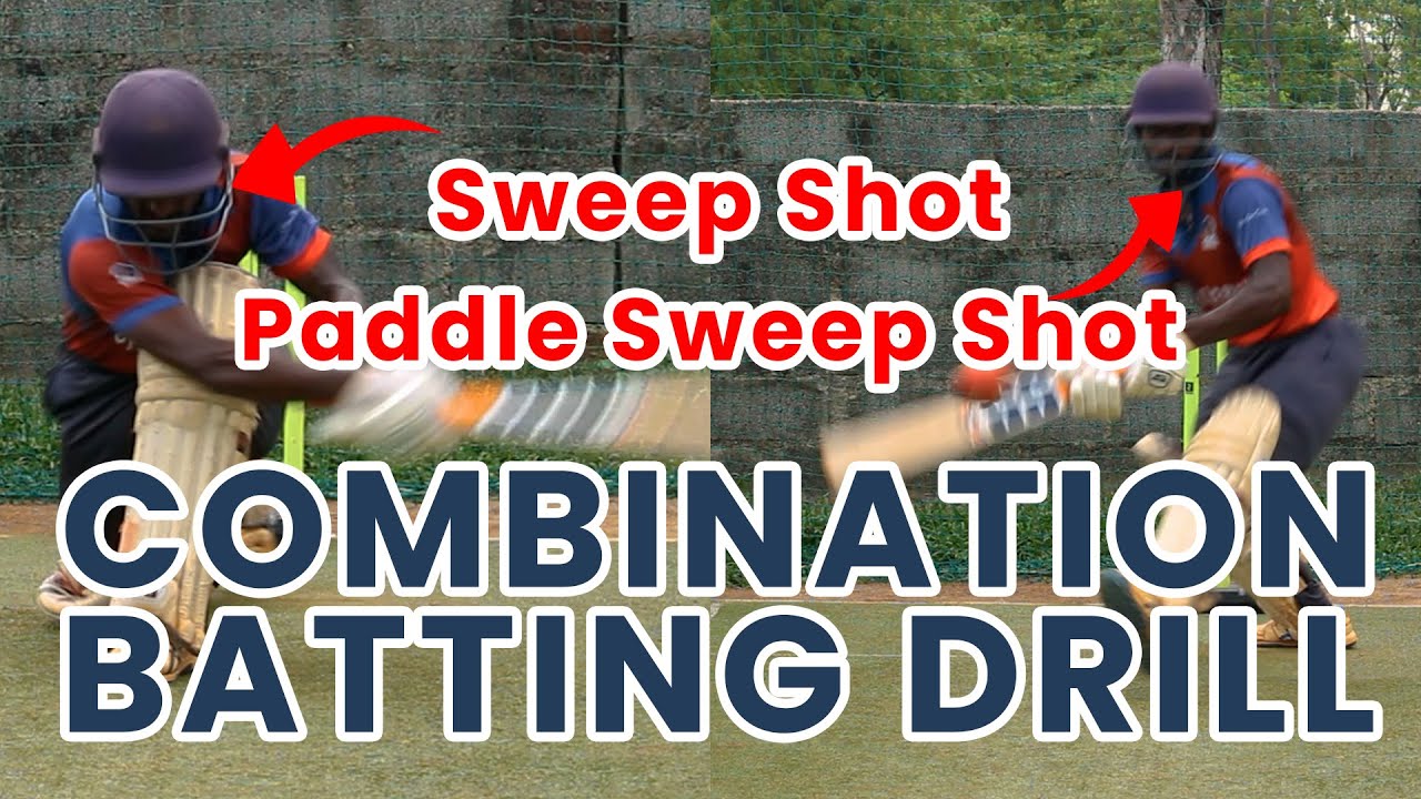 Combination Batting Drill For Sweep Shot and Paddle Sweep Shot | Boys of Beau Cricket Academy