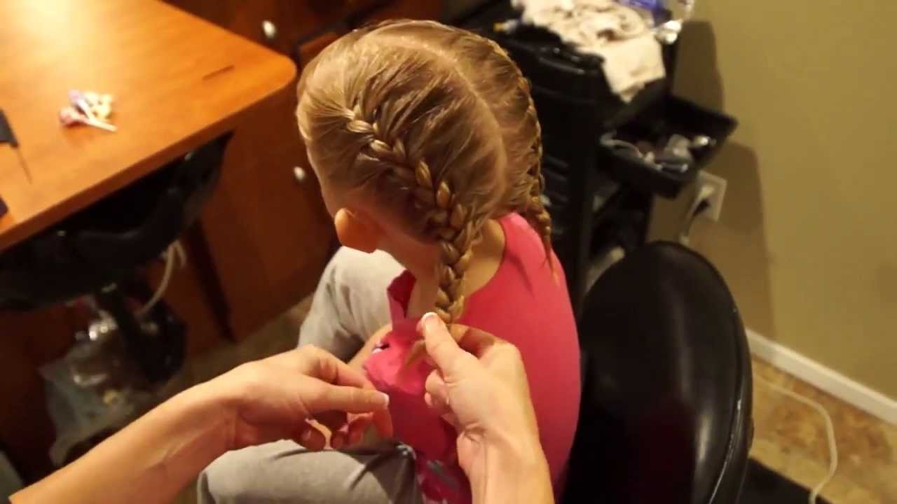 How To French Braid // Bangs mixed in // Cute Braids for girls