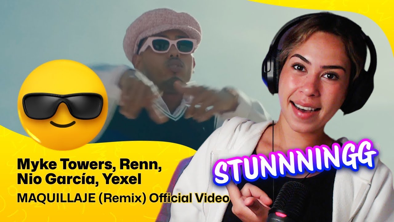 Reaction ▷  Myke Towers, Renn, Nio García, Yexel - MAQUILLAJE (Remix) Official Video