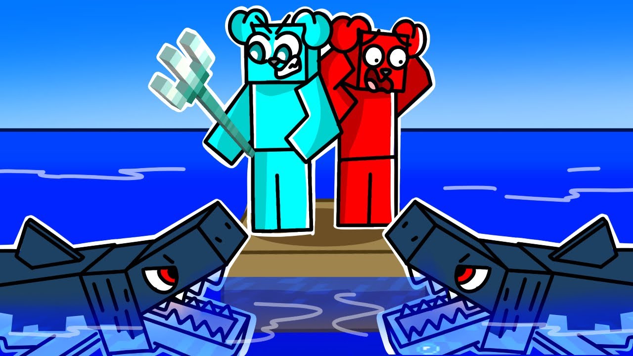 JESTEŚMY NA TRATWIE w Minecraft 🌊⛵