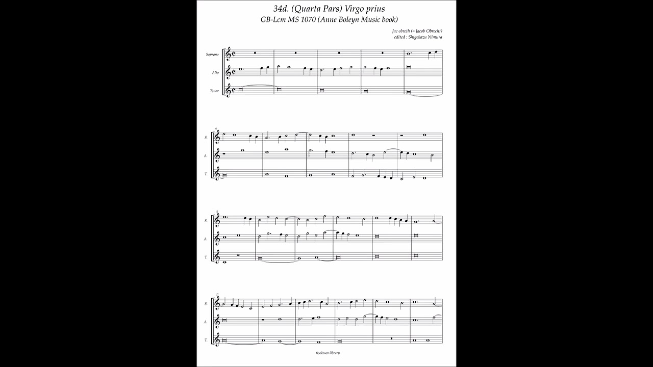 GB-Lcm MS 1070 (Anne Boleyn Music book) 34d (Quarta Pars) 