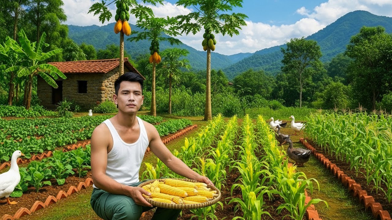 CEO leaves city for forest: old house restoration, gardening, corn harvest & simple life