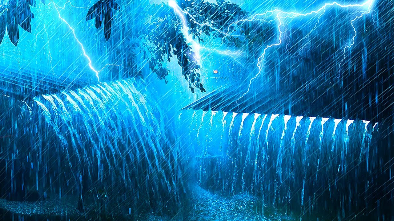 Beat Insomnia and Drift into a Deep Sleep with Torrential Rain & Powerful Thunder on a Tin Roof