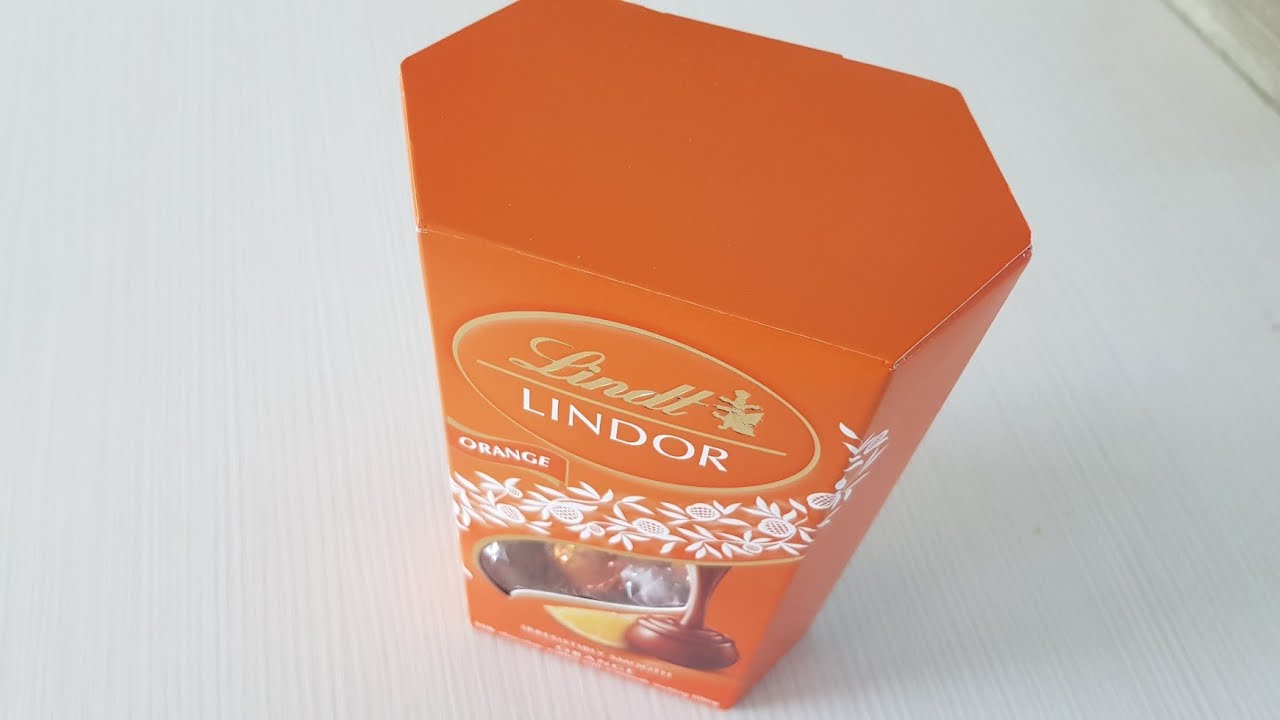 Lindt Lindor Orange Irresistibly Smooth Unboxing 2020 Milk Chocolate Truffles with smooth melting