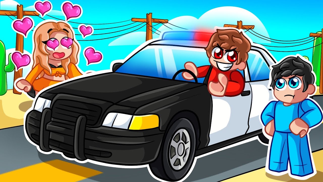 Consegu&iacute; un COCHE DE POLIC&Iacute;A para VIAJAR POR EL DESIERTO en Roblox!