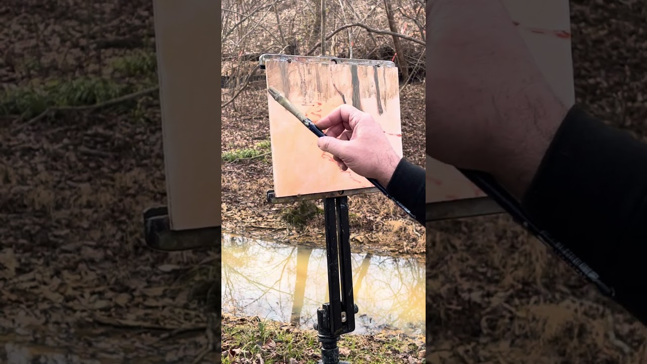 Plein air painting from ugly to pretty with acrylics