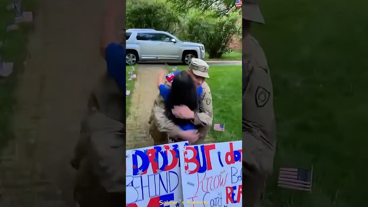 Soldiers coming home and surprise their family ❤️#military #viral #feelings #love #soldier