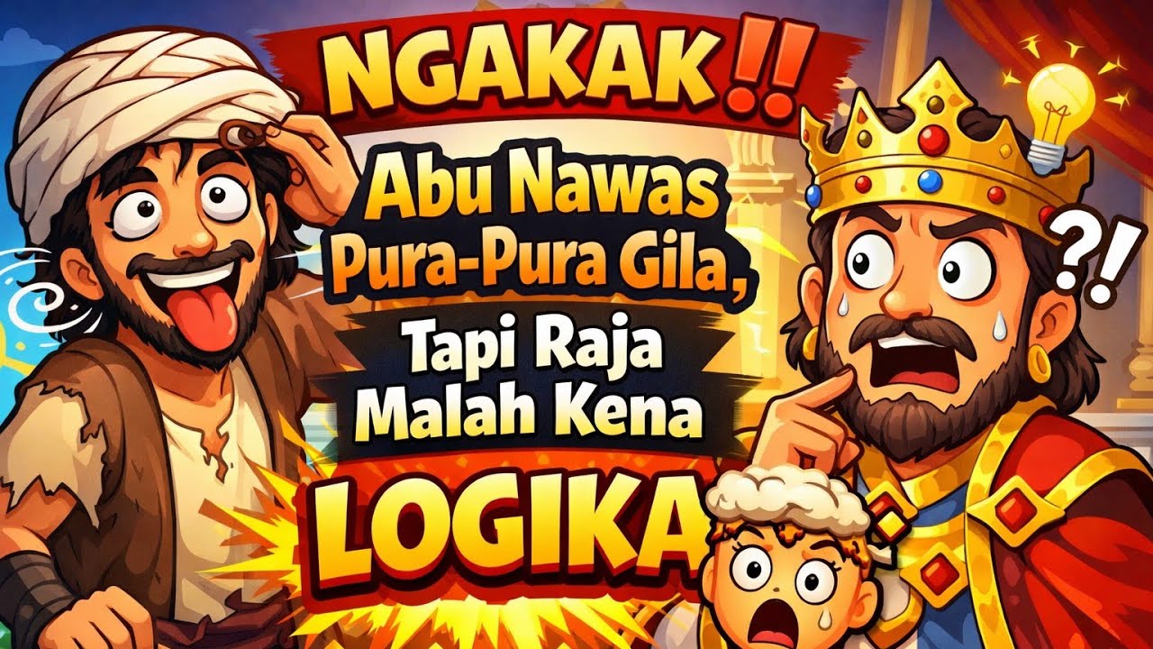IDE GILA‼️ Abu Nawas Pura-Pura Gila, Tapi Raja Malah Kena LOGIKA 🤯