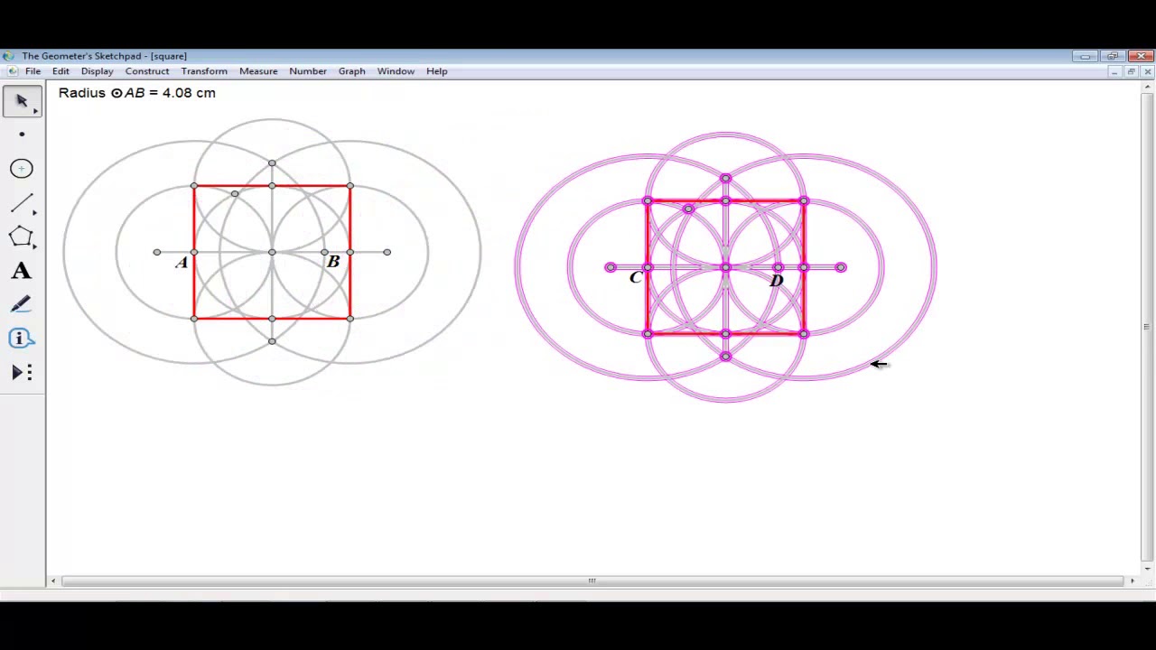 Islamic Geometric Patterns GSP Part 1: Constructing a Square