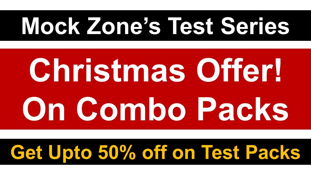 Mock Zone Test Series Combo Packs || Christmas Offer!!! || Get Upto 50% off