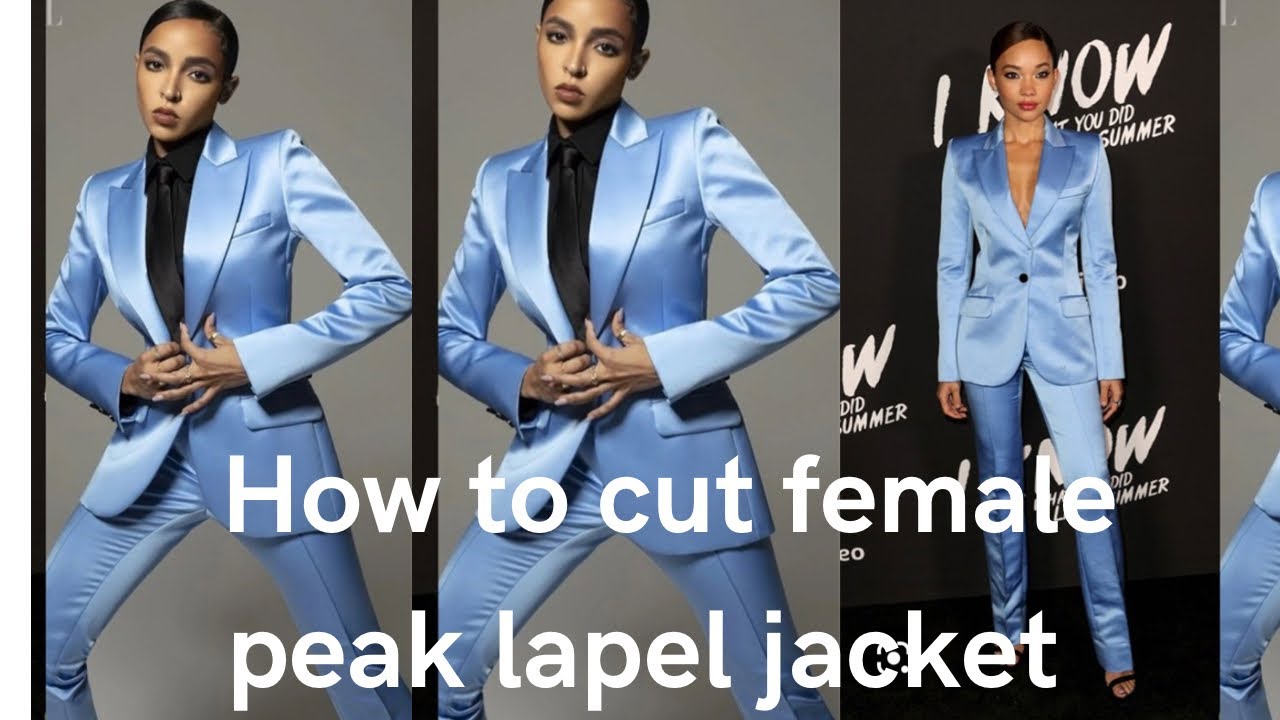 How to cut a female peak lapel jacket | how to draft a female peak lapel jacket