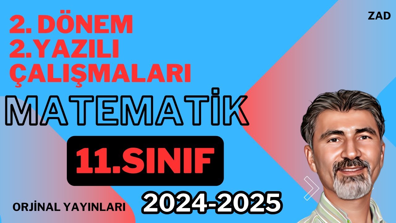 11.Sınıf Matematik 2. Dönem 2. Yazılı Çalışmaları (orijinal yayınları)