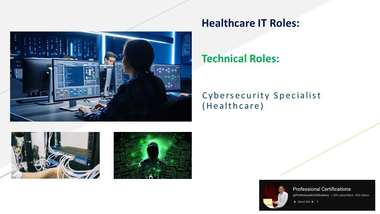 | Healthcare IT Roles | Technical Roles |Cybersecurity Specialist (Healthcare)|