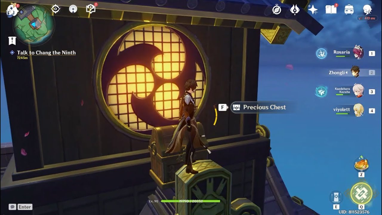 a hidden Precious Chest on top of the castle narakumi island, inazuma city | Geshin Impact
