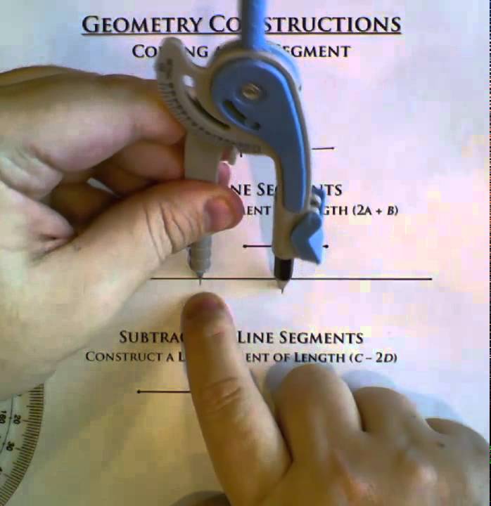 Geometry Constructions -- Copying, Adding, and Subtracting Line Segments