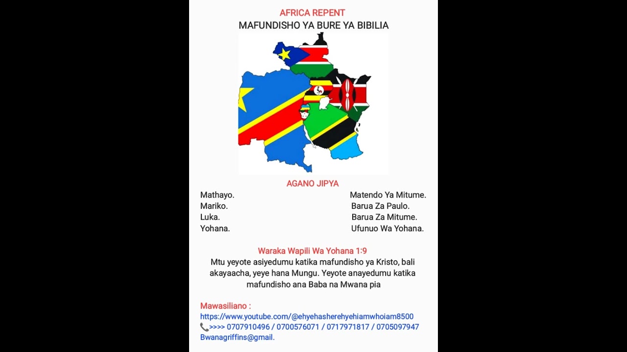 Kitabu Cha Mathayo Sura Ya Kwanza Yesu Mwana Wa Abrahamu,[ Matthew chapter 1 Jesus  son of Abraham ]