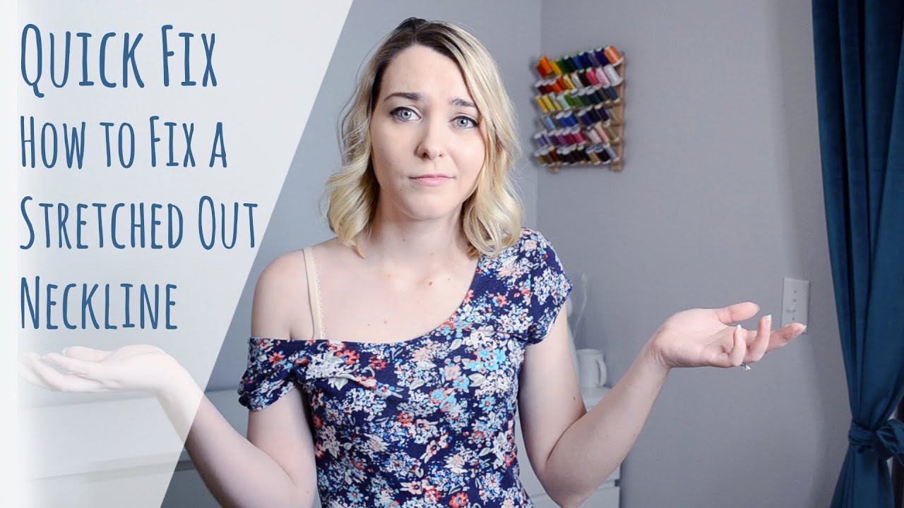 How to Fix a Stretched Out Neckline [Sewing a Dart]