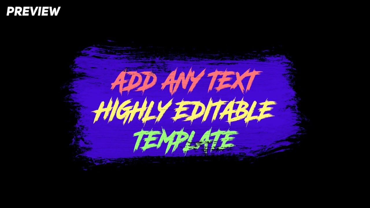 Brush Stroke Animation After Effects Template + Tutorial