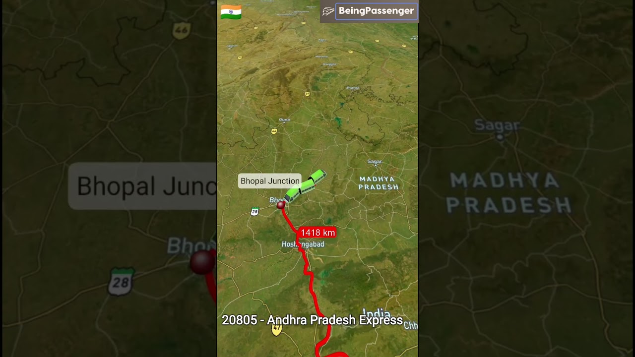 20805 - Andhra Pradesh Express from Visakhapatnam to New Delhi #adventure #map #news