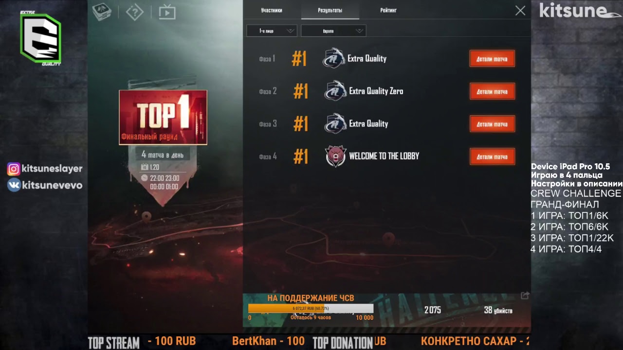 [RU/EN] ГРАНДФИНАЛ ЕВРОПЕЙСКОГО ТУРНИРА CREW CHALLENGE  // PUBG MOBILE