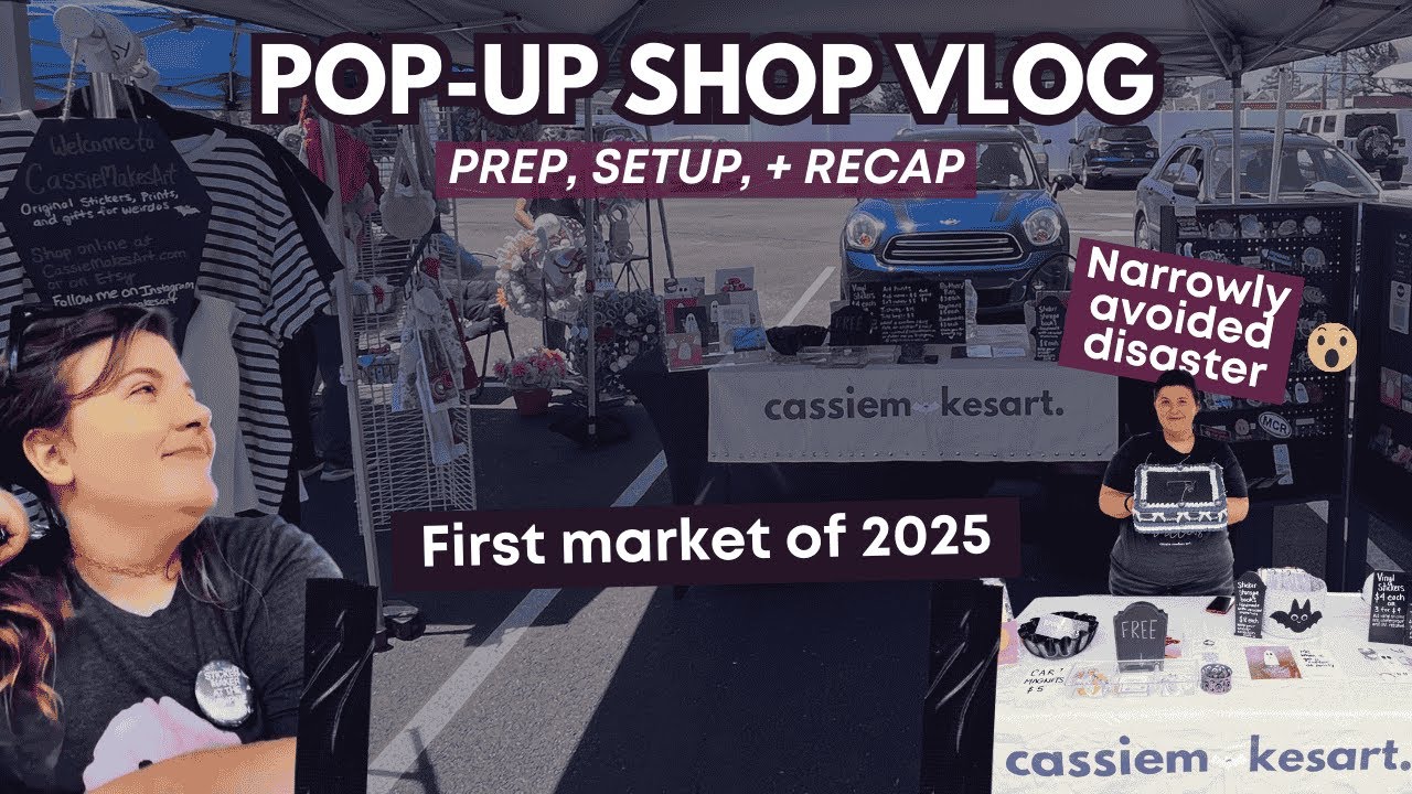 Pop-up Shop Vlog - Vending at a Spring Artisan Market | Small Business Vlog