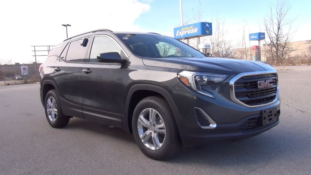 2018 GMC TERRAIN FWD SLE, CLOTH SEATS,  1.5L Turbo DOHC 4-cylinder -  GRAPHITE GRAY