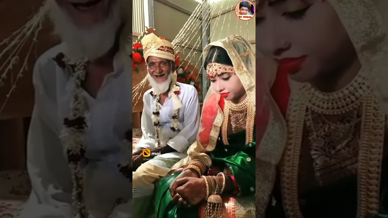 Muslim marriage old husband young wife #muslimstatus #sahihmuslim #islamicmarriage #muslimgirl