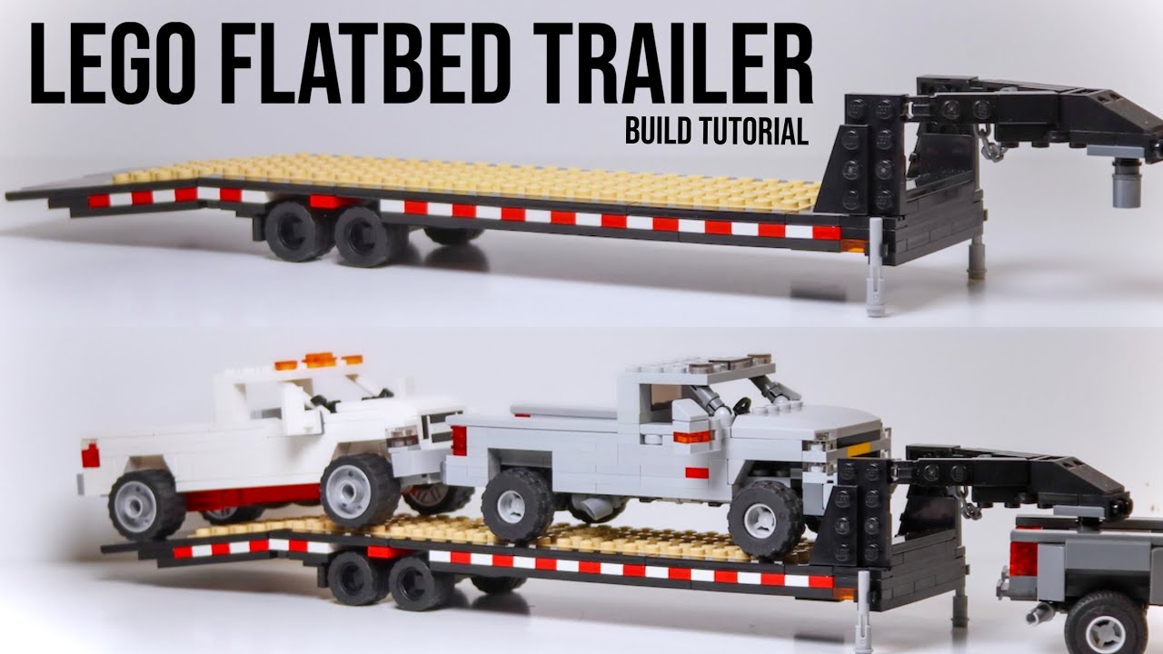 LEGO Flatbed Gooseneck Trailer Build Tutorial!