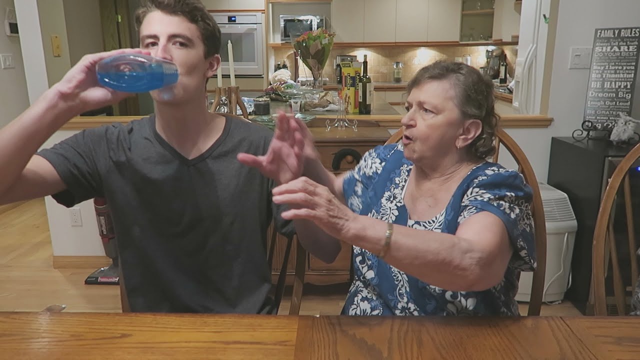 DRINKING DEADLY POISON PRANK w/ MY GRANDMA!! ( Funny Videos & Pranks )