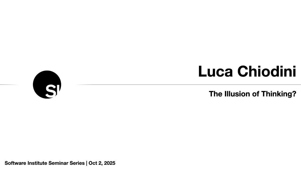 Luca Chiodini // #SISeminarSeries​​ // October 2, 2025