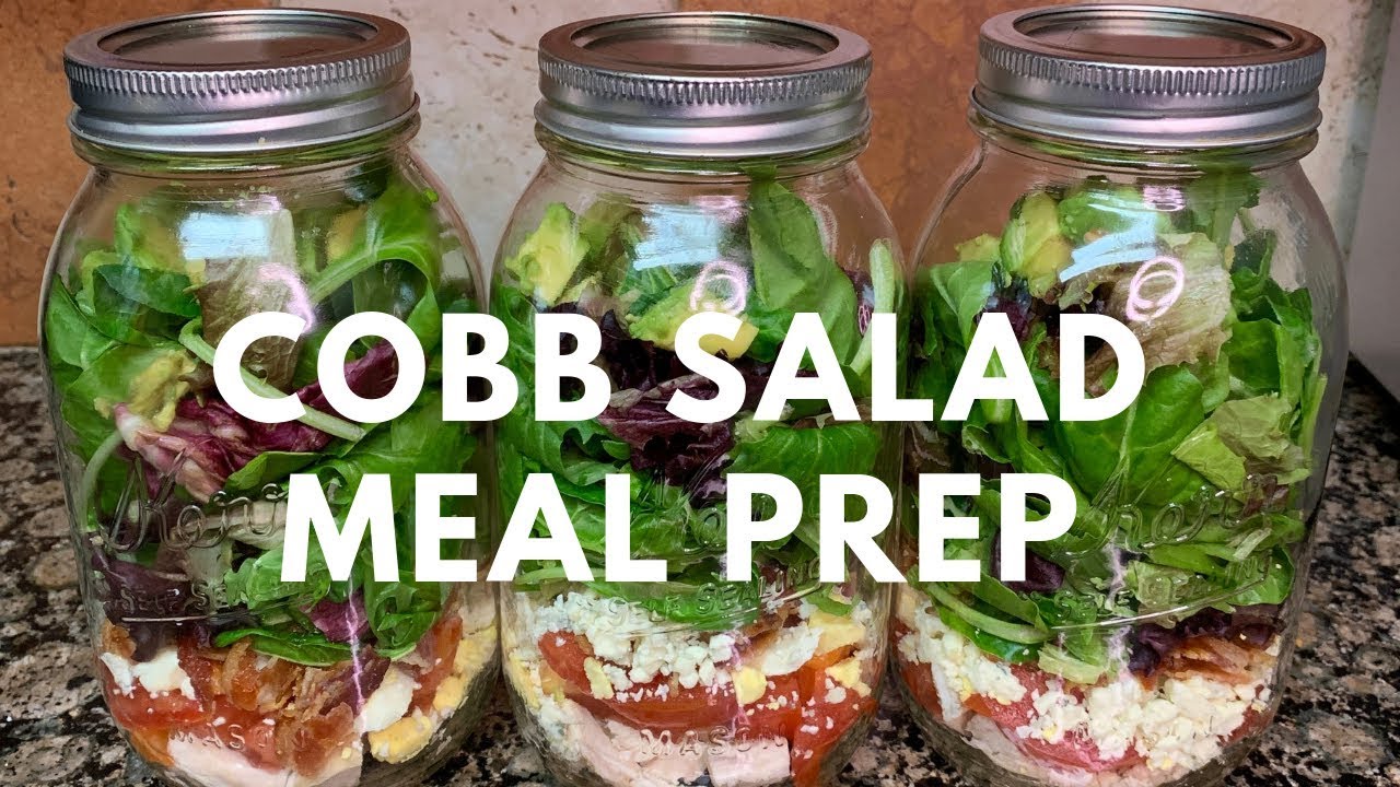 Easy Weight Loss Meal Prep | Cobb Salad in a Mason Jar
