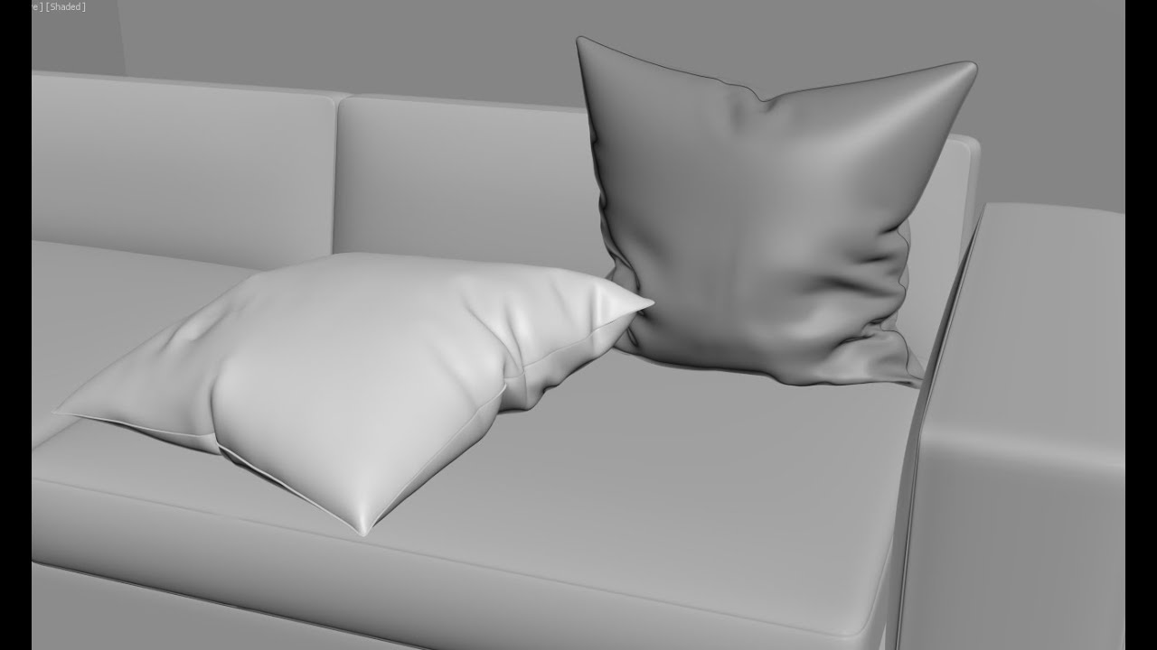 3Ds MAX. Создание 3d модели подушки модификатором Cloth. 3d моделирование видео урок для начинающих