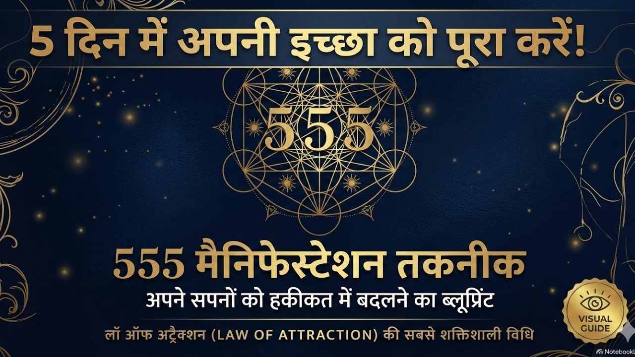 555 Manifestation Technique 🔥 | 5 दिन 55 बार लिखें और चमत्कार देखें | Law of Attraction | 