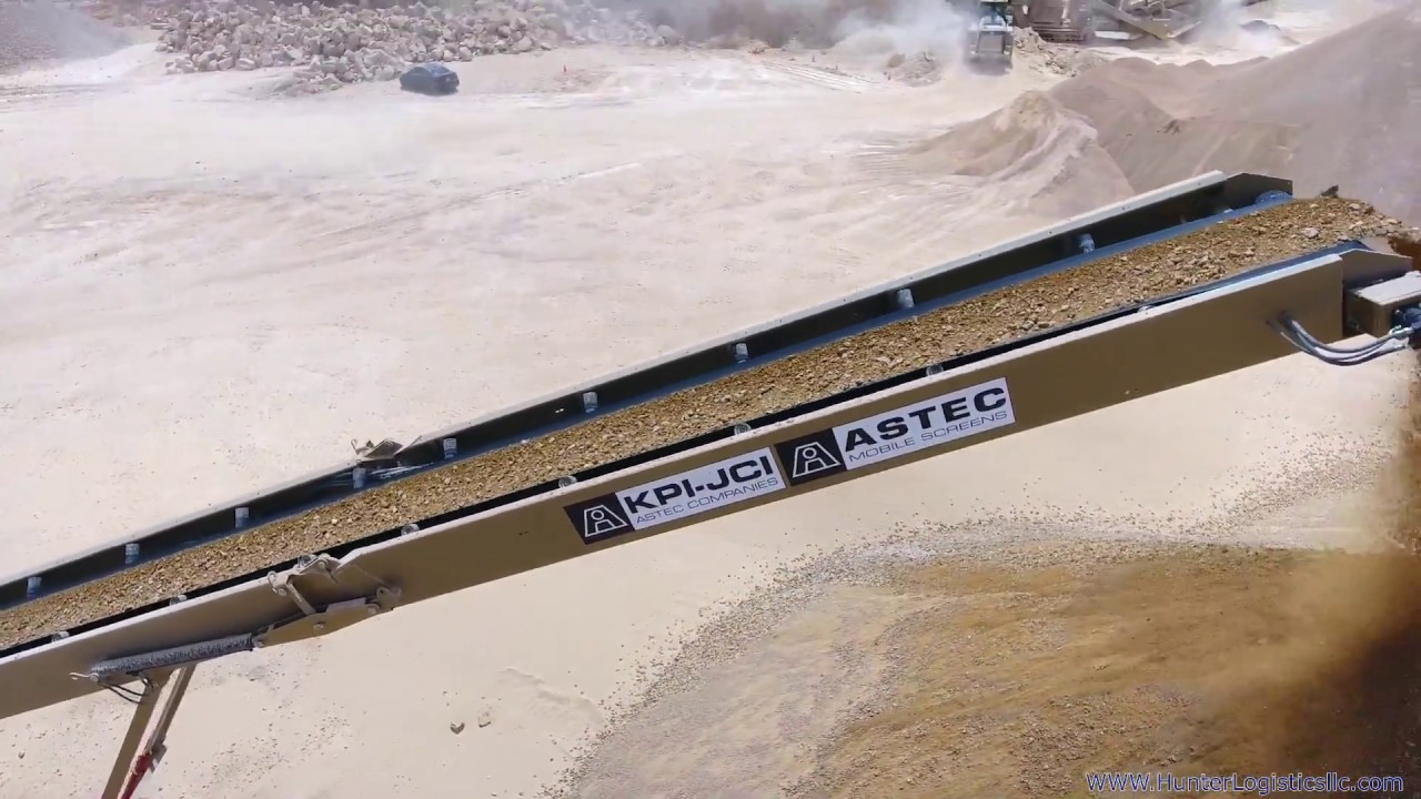 Drone view of West Texas / Permian Basin Caliche pit KPI-JCI Astec