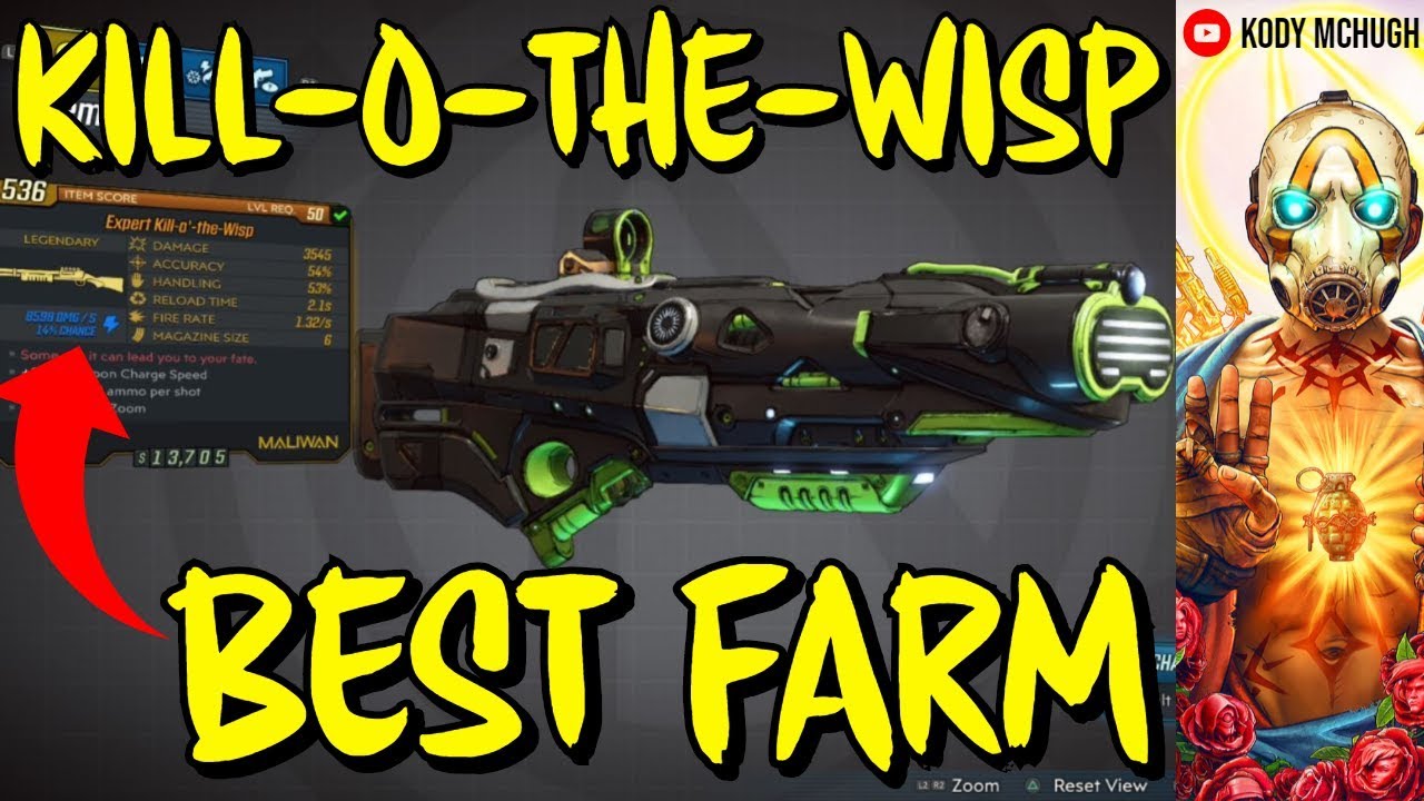 KILL-O-THE-WISP Borderlands 3 Legendary Weapon Guide (Best Farm) *OP ELEMENTAL DAMAGE*