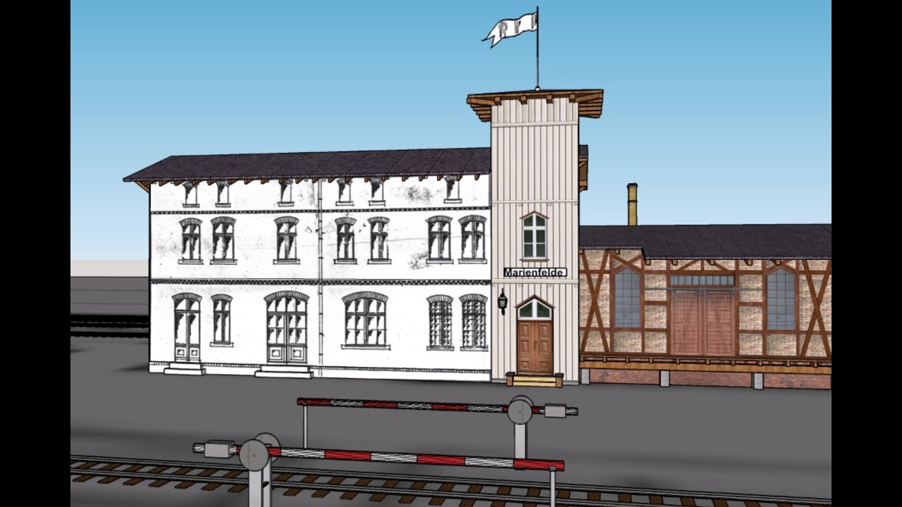 Bahnhof Marienfelde Empfangsgeb&auml;ude um 1902
