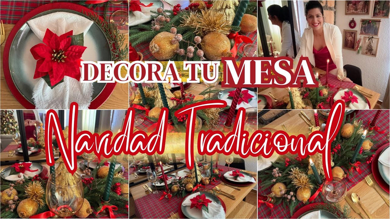 🎄COMO DECORAR UNA MESA NAVIDEÑA TRADICIONAL | DECORACIÓN DEL COMEDOR| NAVIDAD 2025
