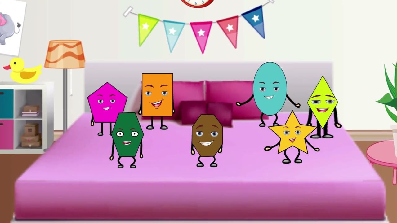 10 Little Shapes Song | counting (10 to 1)  | English Rhymes