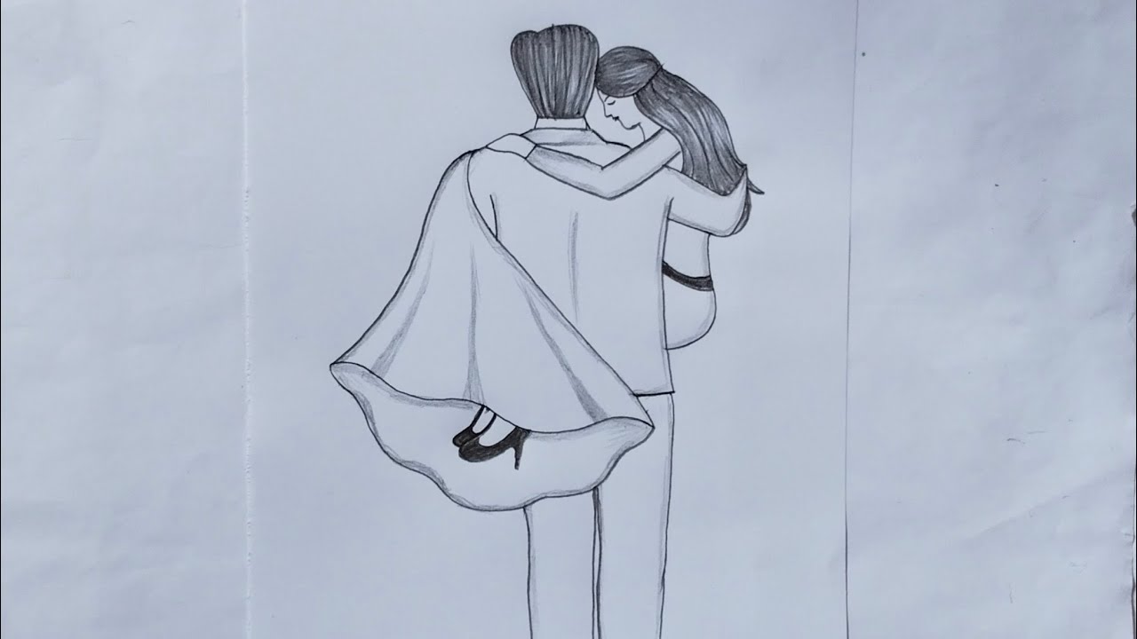 How to draw valentine's day special drawing | beautiful couple drawing